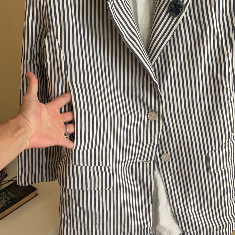 Striped oversized jacket - Picture 2 of 8